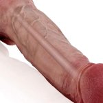 Kaleb Flesh Huge Anal Dildo With Metal Keel Bendable