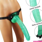 Strap On Harness with Big Cock 12 Inch Dong Dildo Anal Sex Toy Women Masturbator