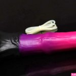 NEW Bad Dragon CHANCE UNFLARED Fantasy LARGE UV Silicone Dildo CUM TUBE LUBE
