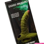 Creature Cocks Scaly Swamp Monster Siliconen Dildo met Zuignap 238 cm