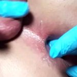 Gloved ANAL FINGER FUCKING! Hard cock and balls SHAVED SMOOTH! FOUR FINGERS in my tight ass!