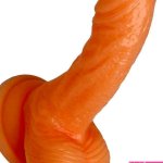 : Silicone 4 Inch Realistic Suction Cup Mini Dildo