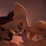 Furry fox enjoys a blowjob and fuck from petite 3D furry girl