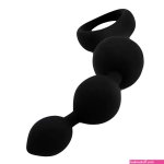 Loving Joy Triple Ripple Anal Beads-black
