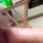 Jerking Off Cock While Watching TV at Buddys place