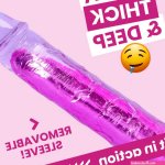 8 Inch Long Deep Penetration Vibrating Dildo