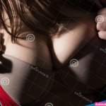 XXL and XL Breast Size. Boob. Breast Cancer. Silicone Implants. Healthcare. Chest of Woman Stock Photo
