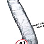 ICE BIG DILDO 10 Inches Transparent Color For Women
