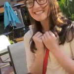 Amazing natural busty brunette girl Brooke finger fuck while standing and reach amazing strong orgasm