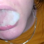 Swallowed mouthful of cum