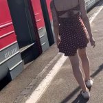 Marshswallow public masturbation in train HD porn