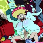 Nasty sex party in Unity Rick and Morty porn