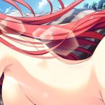 asa project ass blush breasts brown eyes clouds fuyuichi monme game cg long hair narutaki maho nipples nude penis pussy red hair sky suki to suki to de sankaku renai uncensored