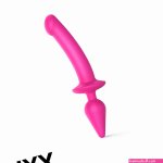 SWITCH PLUG-IN SEMI-REALISTIC DILDO FUCHSIA