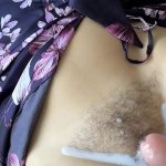 stepson rubbing hairy creamy pussy and clit close up milf and cum creampie