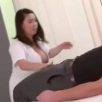Busty Asian nurse ass fucked and fed cum in threesome