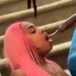 Staircase extreme blowjob