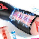 : Male Sex Toys Vibrating MasturbatorMale Masturbator Automatic Pocket Pussy with LCD Display Lifelike Vagina Powerful 9 Vibration 5 Suction Modes Mens Vibrator for Sex Blowjob Pleasure : Health