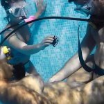 Hardcore swimming pool fucking big dick with Polina
