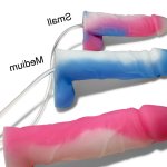 Squirting Dildo Ejaculating Pinky XL Penis sex toy super soft platin