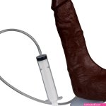 Doc Johnson Bust It Squirting Realistic Dildo Chocolate