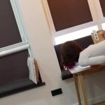 Two guys take turns fucking this brunette teen with small tits