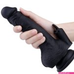 7.87in Elastic Hard Inside Dildo Sex Toy With Blue Veins