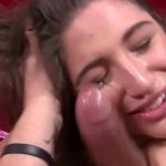 Teen slut gives a sloppy blowjob in POV
