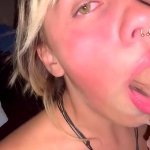 Public POV gagging sloppy blowjob a big load of cum.