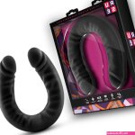 Black 18 Inch Silicone Double Headed Dildo by Ruse