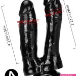 : Double Ended Dildo Realistic Black Dildo with Suction Cup Huge Double Sided Dildo Anal Dildo Adult Sex Toy for Couples Female G Spot Dildo Butt Plug Type A : Health