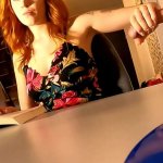 Cock teasing mutual masturbation with new hot and horny redhead secretary who loves to cream the cock and stroke slowly with balls massage