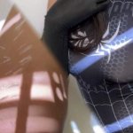 Hot brunette in sexy spider woman costume fingering till big squirting