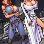 Boobsgames-Leia and Mara Star Wars