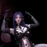 3D cute cosplay babe wearing sexy dress have a hardcore sex with stranger
