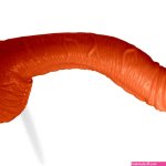 LeLuv Dildo Big Bent 10 Realistic Suction Cup Huge Veiny Discreet Lipstick
