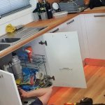 Slutty Bored House Wife Fucks Electrician in the Kitchen