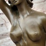 SEXY SEDUCTIVE NUDE GIRL BRONZE SCULPTURE SIGNED EROTIC HOT CAST EROTI