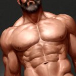 Sensual Strength: Nude Muscle Man in Sitting Pose by matthewkctan on DeviantArt