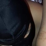 My shy slave girl licks and fucks my pussy in a mask and under a blanket