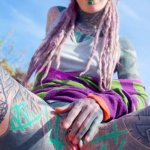 Dreadhead horny HIPPIE girl gets ANAL fuck outdoors by tattooed dick