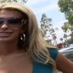 Blonde Milf with big tits picked up at the street for sex