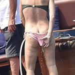 Gillian Anderson Nude While Removing Bikini On Holiday in Portofino Italy