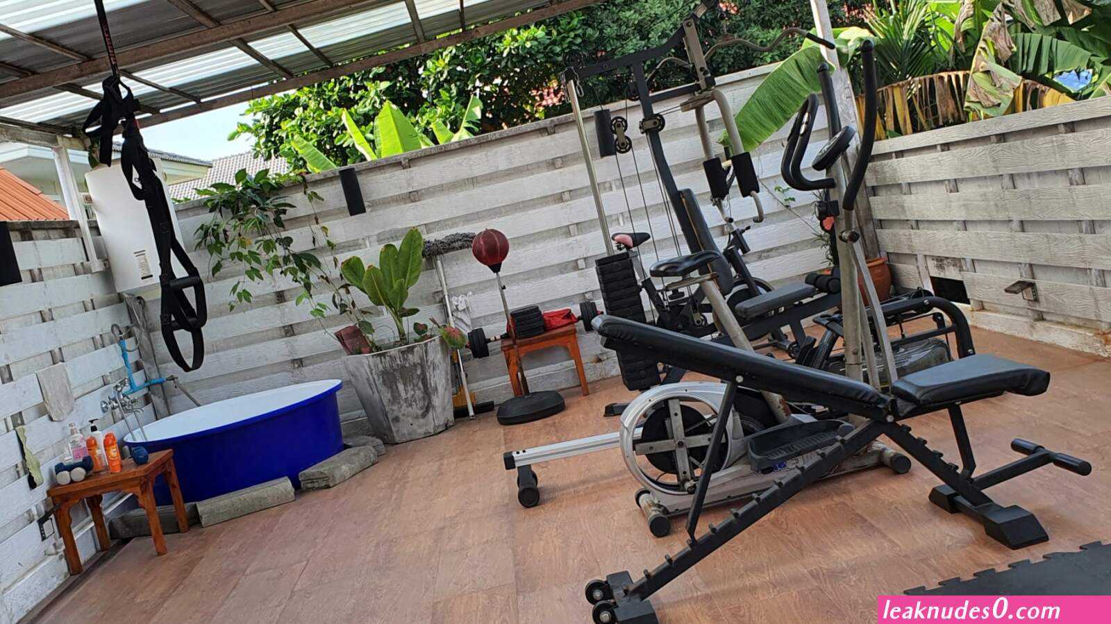 Naked exercise in the home (photos)